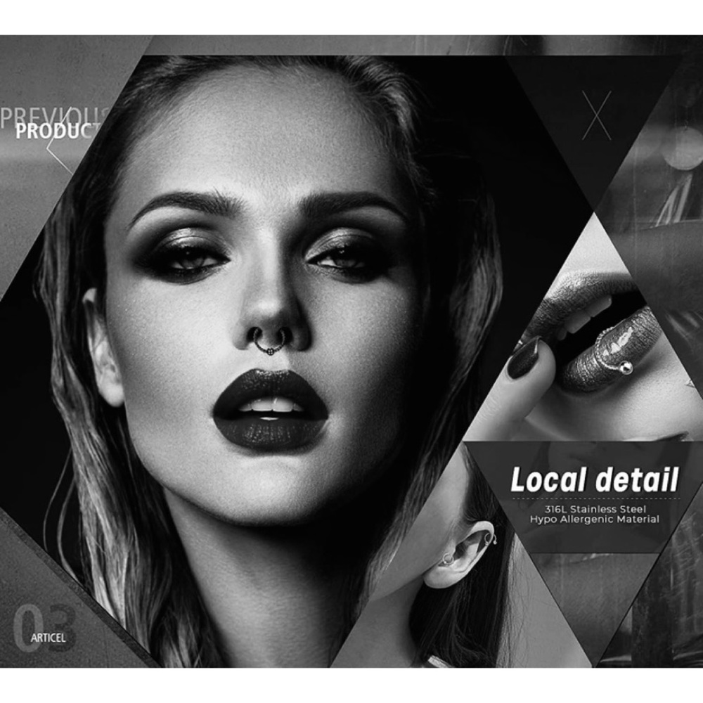 Twisted Round Horshoe Design • 8mm Earring's - Picture 4 of 4